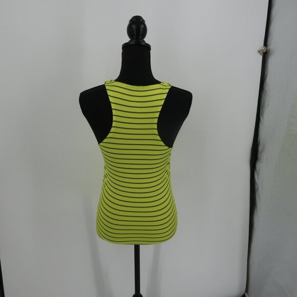 Nike Dri-Fit Yellow Gray Striped Athletic Tank Top Size Small - Picture 5 of 6
